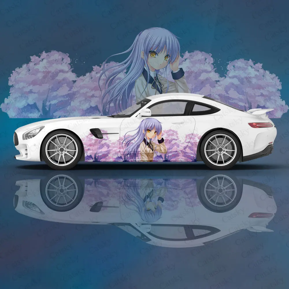 Anime Angel Beats Custom Truck Car Sticker Decal Hood Door Body Side Universal Size New Car Sticker Decoration Auto Accessories