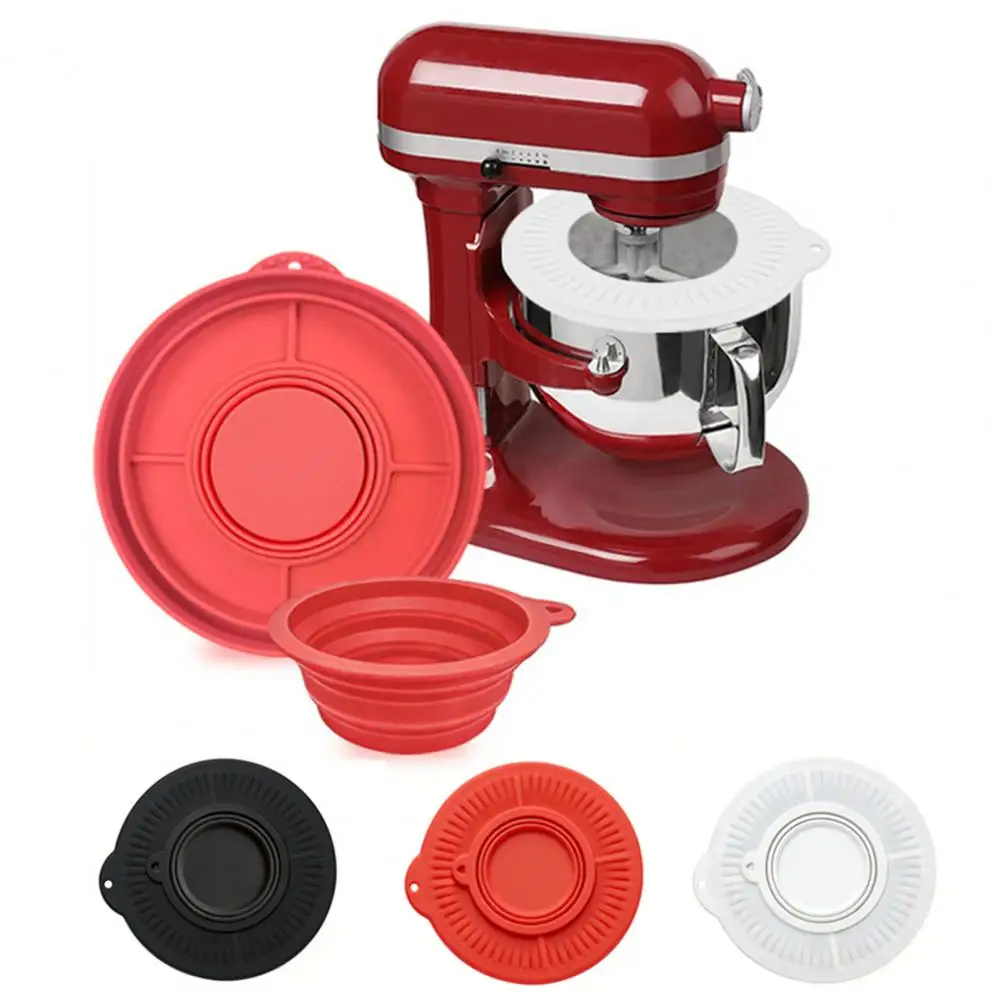 E9 Silicone Seal Lid Bowl for KitchenAid 4.5-5QT Mixer Mess-Free Kitchen Mixer Protective Cover Replacement Mixer Accessories