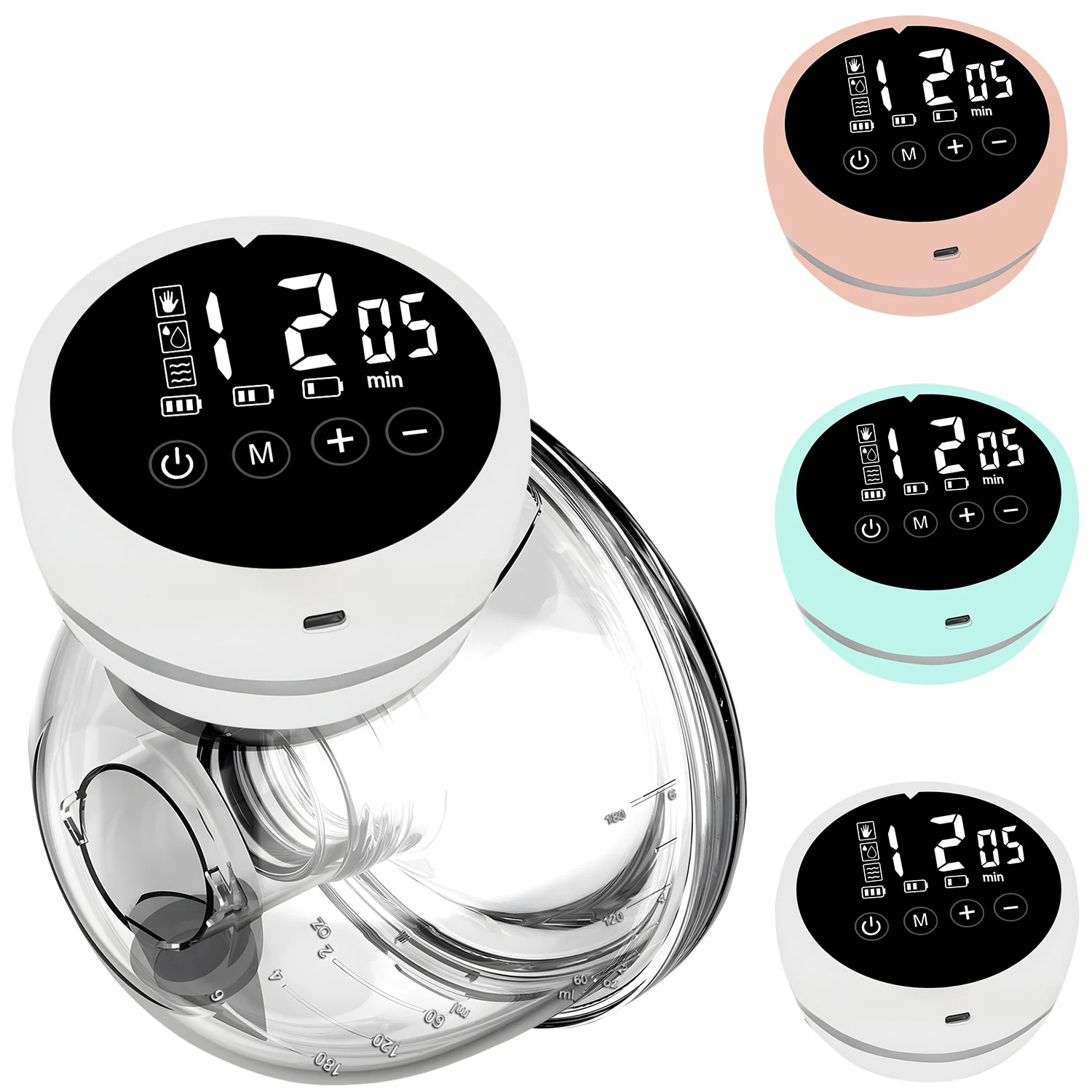 Wearable Breast Pump Electric 4 Modes 9 Gear Smart USB Charge Milk Collectors Portable Breast Milk Pump Machine with LED Screen