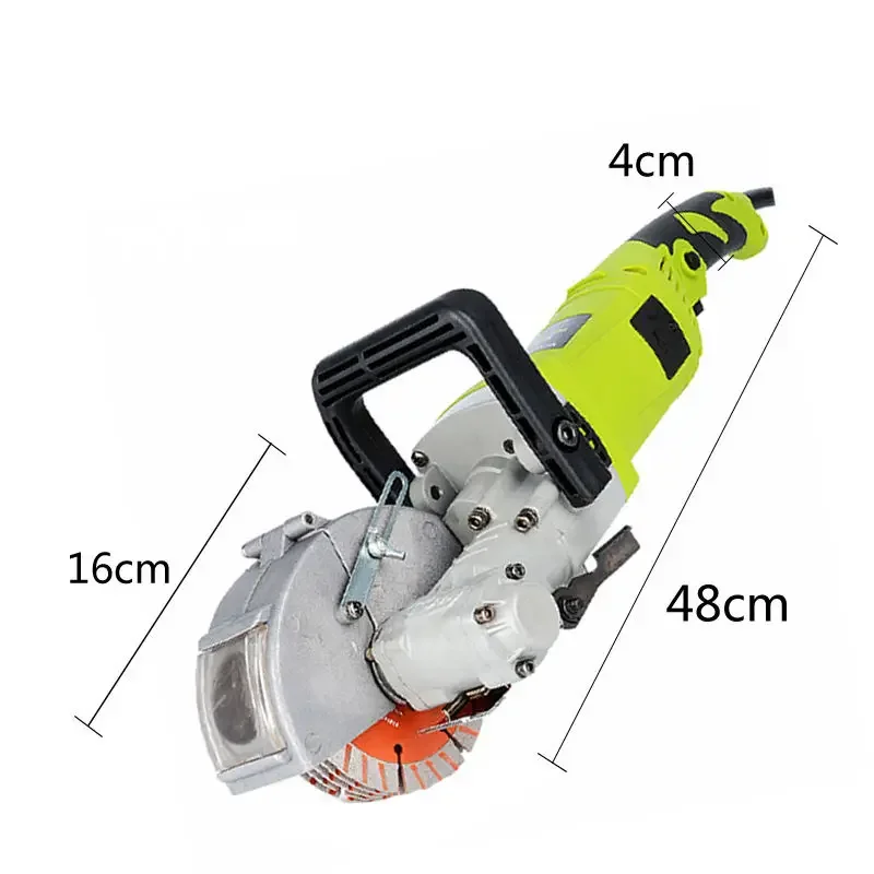 Industrial 4000W Electric Concrete Wall Grooving Machine Automatic Cement Wall Chaser Mounted Cutting Equipment Construction