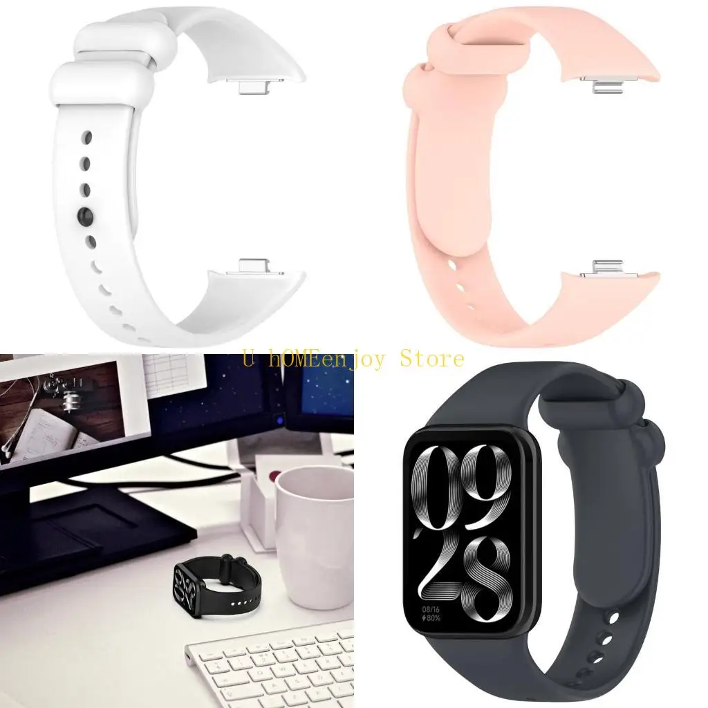 B0KF Soft Strap Adjustable Wristband for smart band 8 Quick Release Watch Belt