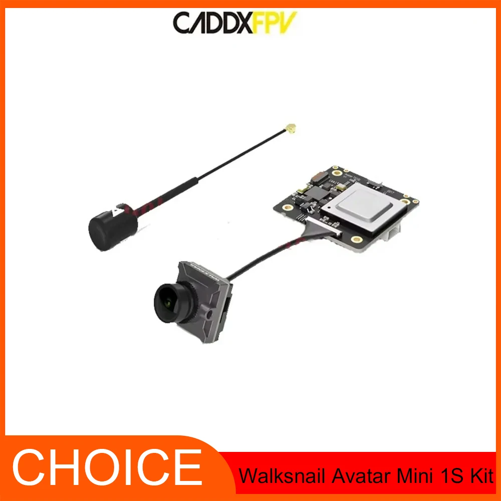 

Комплект Caddx Walksnail Avatar Mini 1S — 1080P/60fps, 350 мВт, низкая задержка 22 мс, встроенная 8 ГБ — для гоночных дронов FPV Tinywhoop