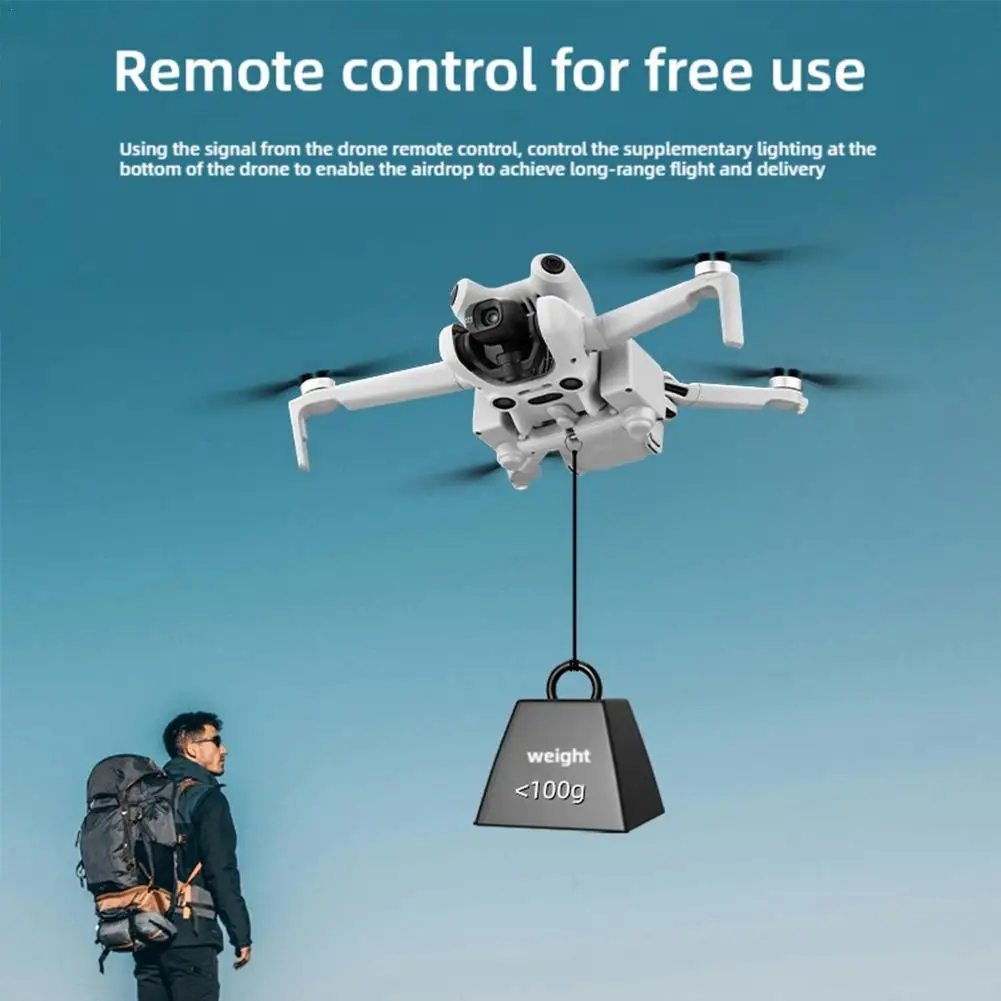 ABS Airdrop System For DJI Mini 4 Pro Quick Release Thrower Gift Deliver Life Rescue Dispenser For DJI Mini 4 Pro Drone