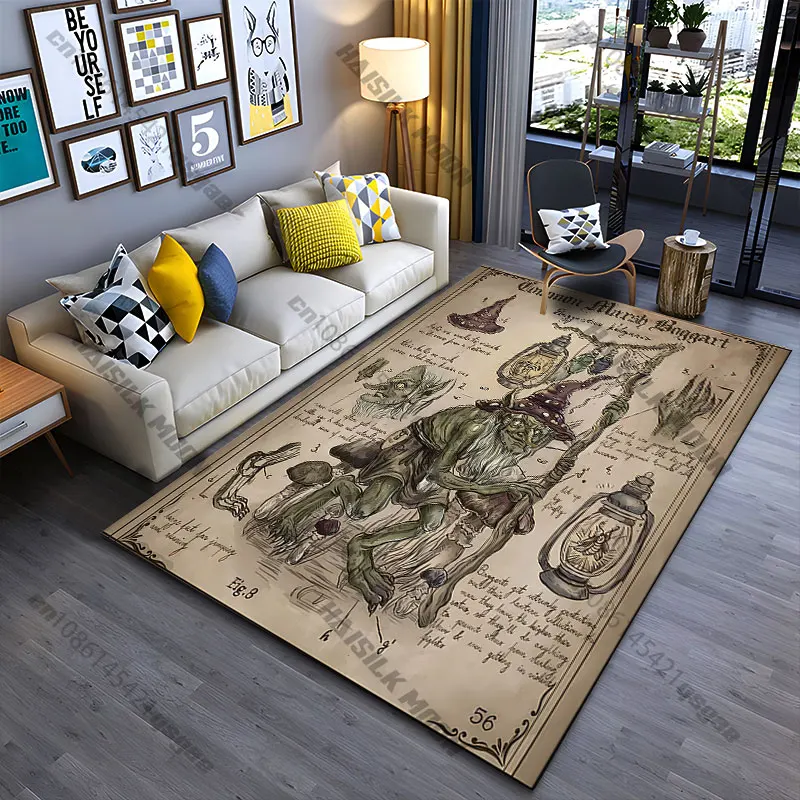 Fantasy creature anatomy and description carpet Yoga living room room decor children's crawling mat doormat area rug