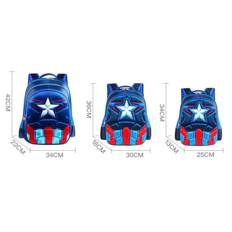 Primary school student cartoon schoolbag boy backpack kindergarten 3D three-dimensional hard shell Captain America backpack