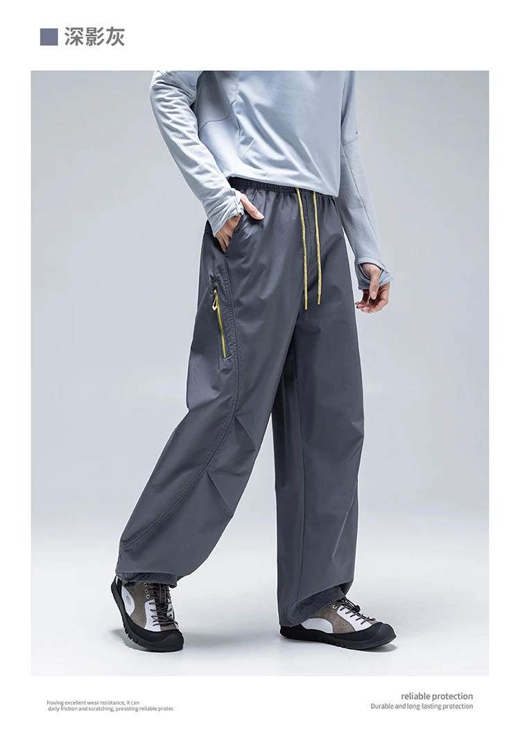Unisex Teflon Wasserdichte Softshell-Hose - Fluoridfreie, wasserabweisende, schnelltrocknende Wanderhose mit Reißverschlusstaschen – Detail 7