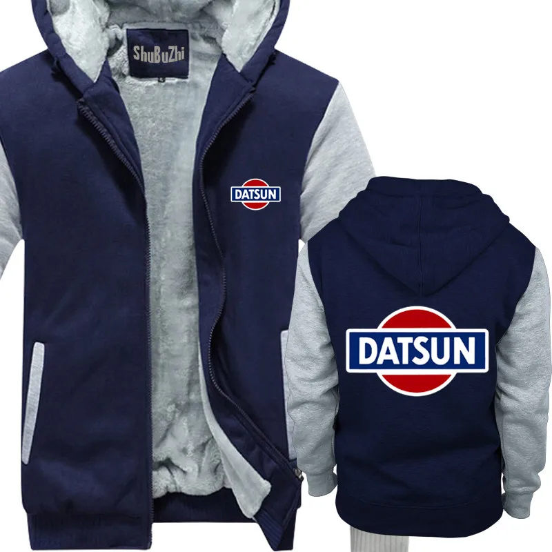 drop shipping Datsun Logo shubuzhi men Winter thick fleece jacket coat sweatshirt fashion brand thick hoodies casual cool hoody