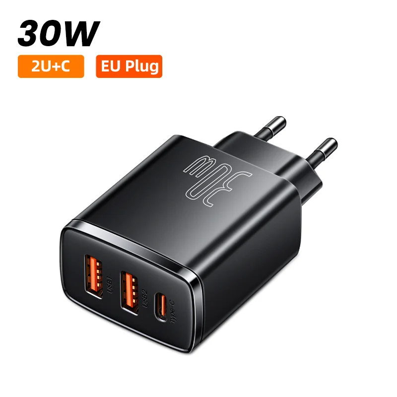 Baseus 30 Вт USB Type C зарядное устройство для быстрой зарядки iPhone и Android — фото товара