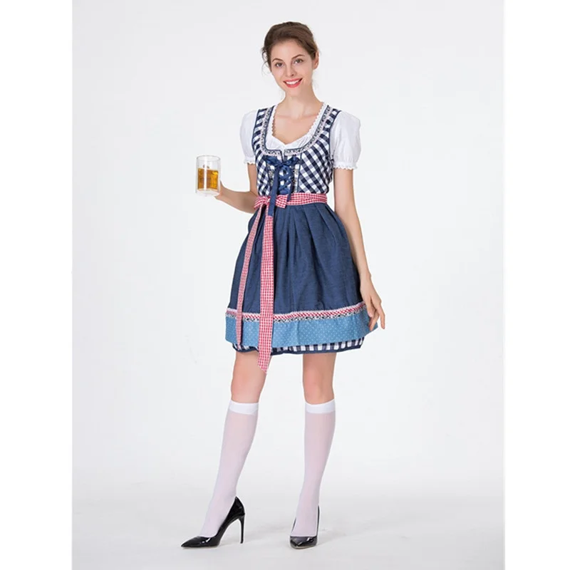 Princ Gonna Costume loween Cameriera Outfit Bar Beer orm Fem Waitr Performance Abbigliamento Donna Faionable Qing Dy...