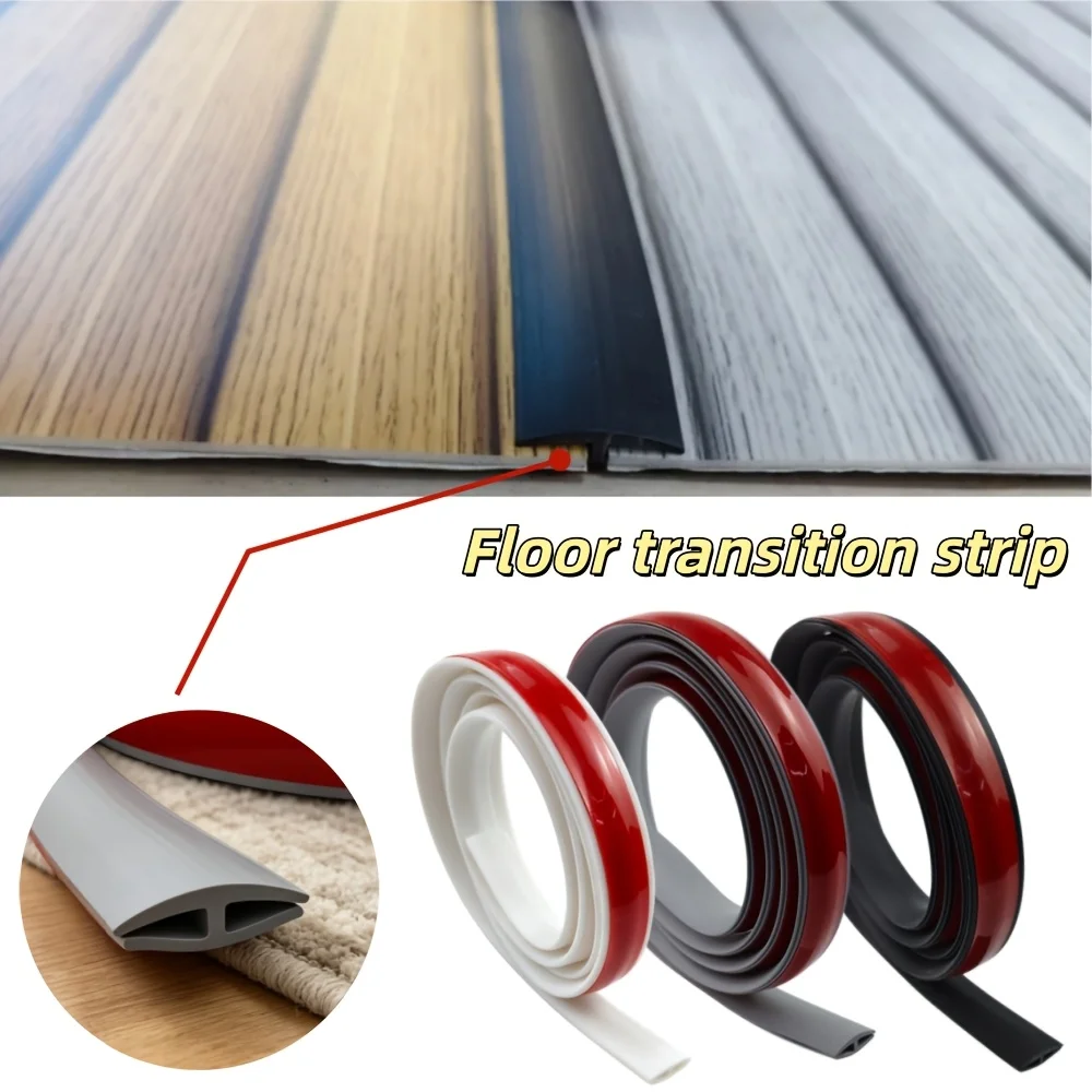 1pc 1/2m Self-Adhesive PVC Floor Transition Tape, Carpet Joining Trim, Cut-to-Fit Floor Gap Covering Strip