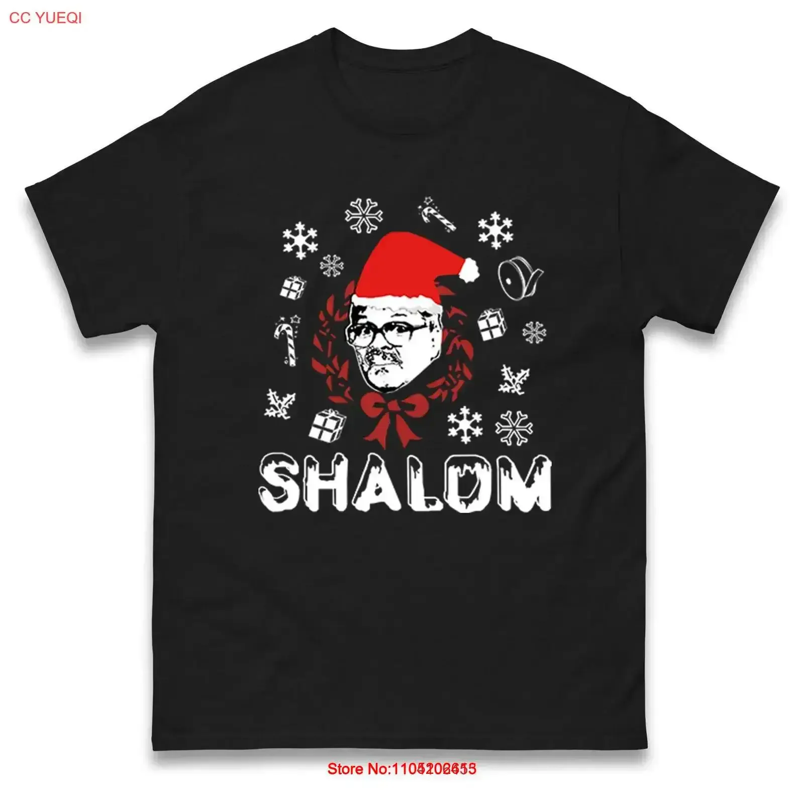 

Merry Christmas Santa Shalom T Shirt Offensive Ugly vintage Washed Comfortable Stretched homme Versatile Top For Everyday Wear