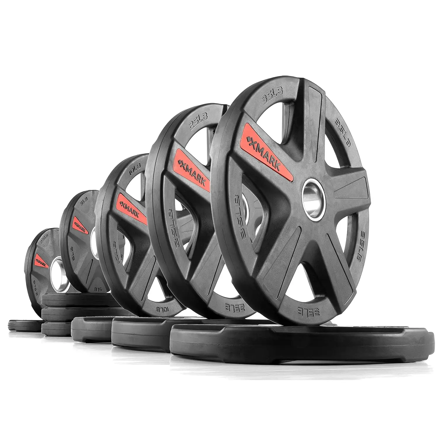 Rubber Coated Weight Plates Set for Barbell Strength Training & Home Gym, Custom