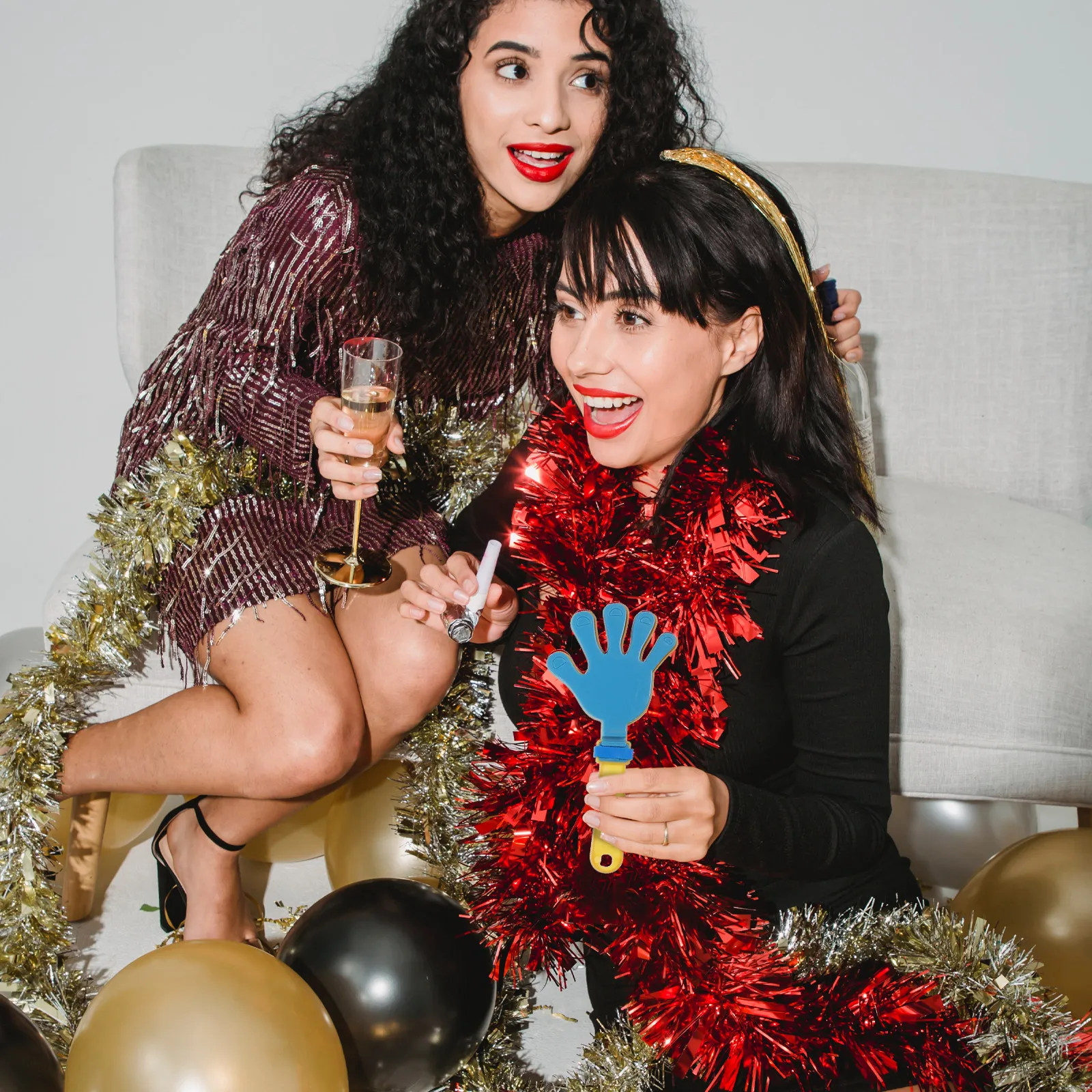 

24 шт. ручных хлопушек из безопасного АБС-пластика для вечеринок, дней рождения, Нового года, школьных мероприятий, детских праздников и поддержки на мероприятиях