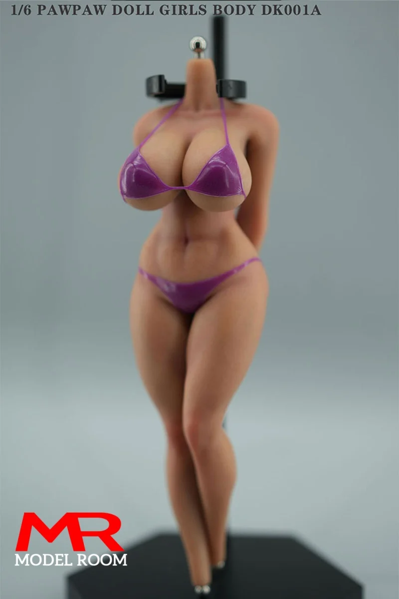 PawPawDoll DK001A 1/6 أنيمي فتاة كبيرة الحجم الثدي سلس الجسم 26.5 سنتيمتر ماكياج البلاتين سيليكون أنثى الجندي عمل الشكل دمية