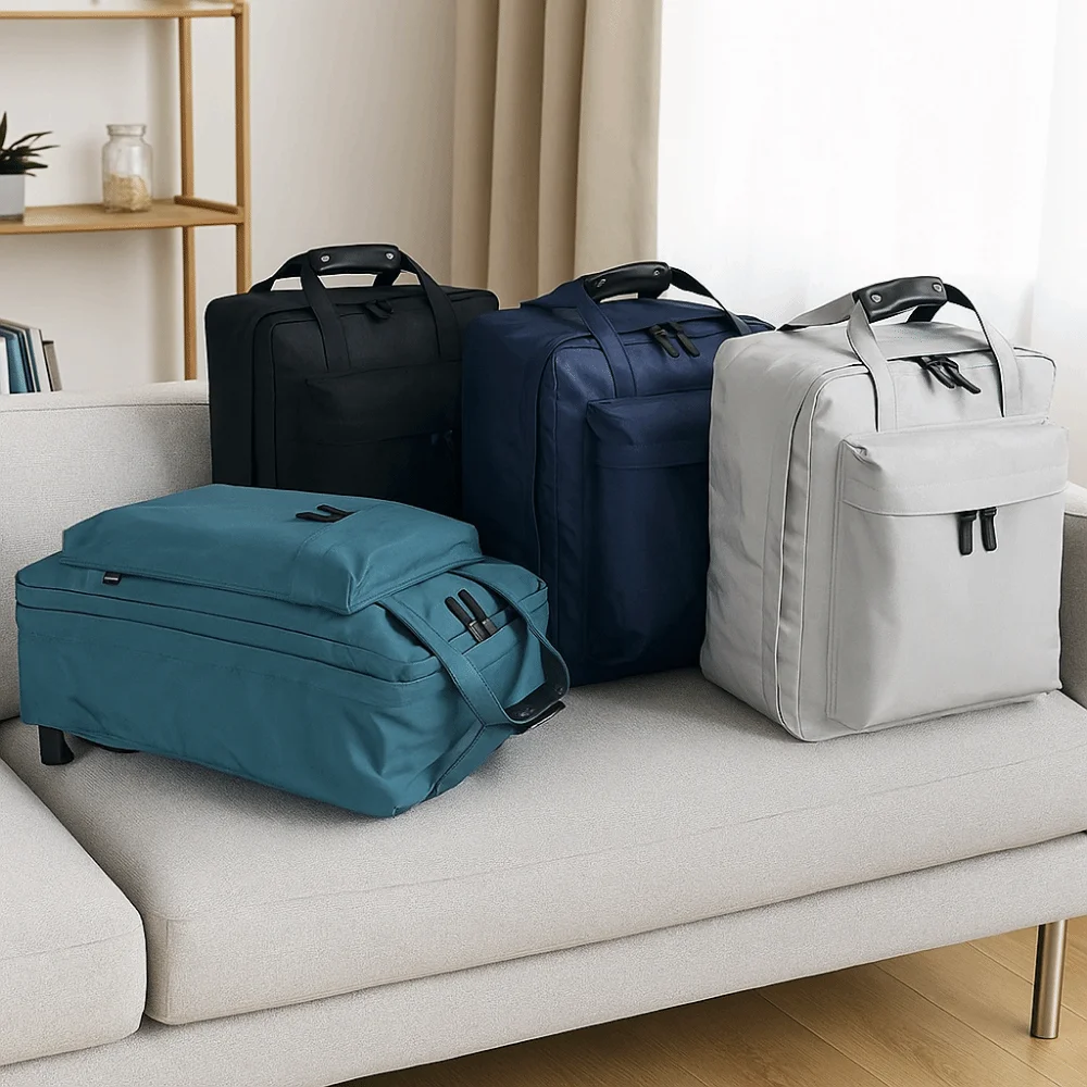 Ransel Laptop Bisnis Nilon Portabel Kapasitas Besar Warna Solid Tas Bahu Bagasi Pria Tahan Air Ransel Sekolah Pelajar