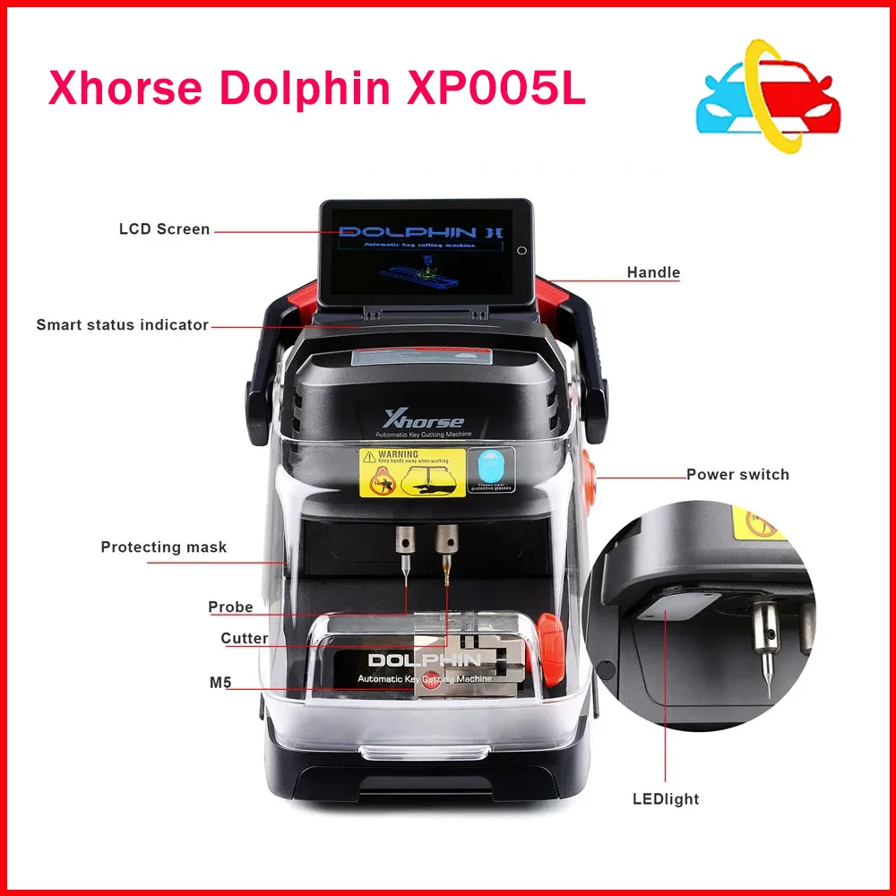 

Xhorse Dolphin II XP-005L XP005L Key Cutting Machine with Adjustable Screen Free Shipping working with VVDI MAX PRO VVDI KEY Too