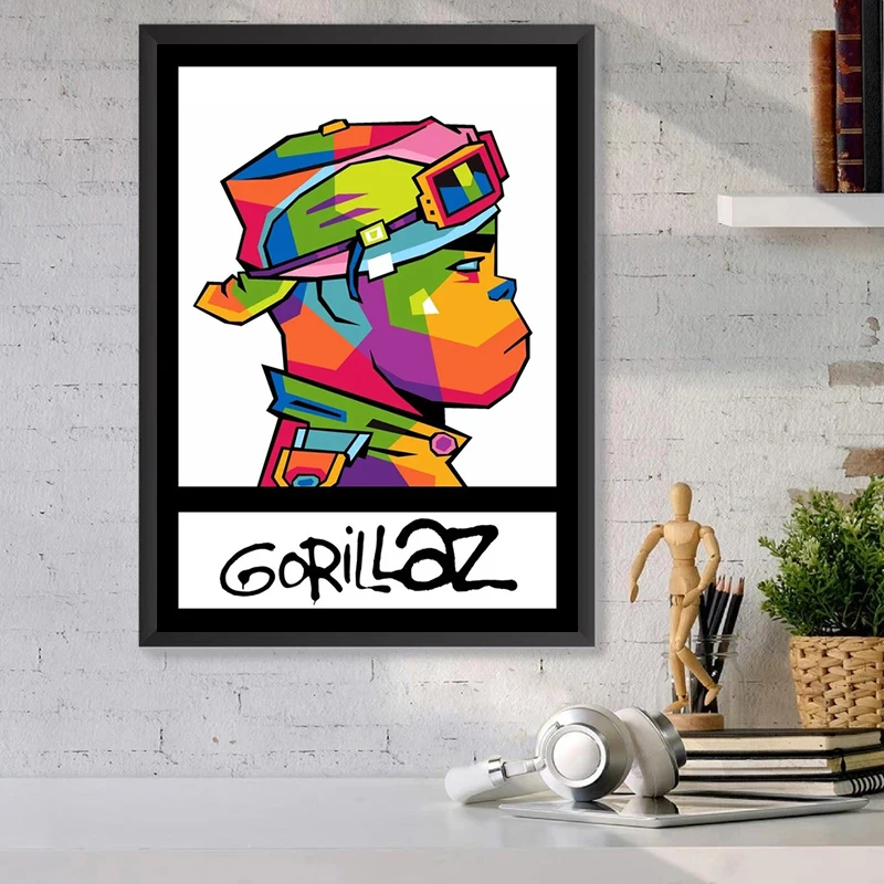 Gorillaz Posters Artwork Music Band Rock Rap Demon Days 2-D Singer Canvas Painting HD Print Wall Art Bar Kawaii Room Home Decor