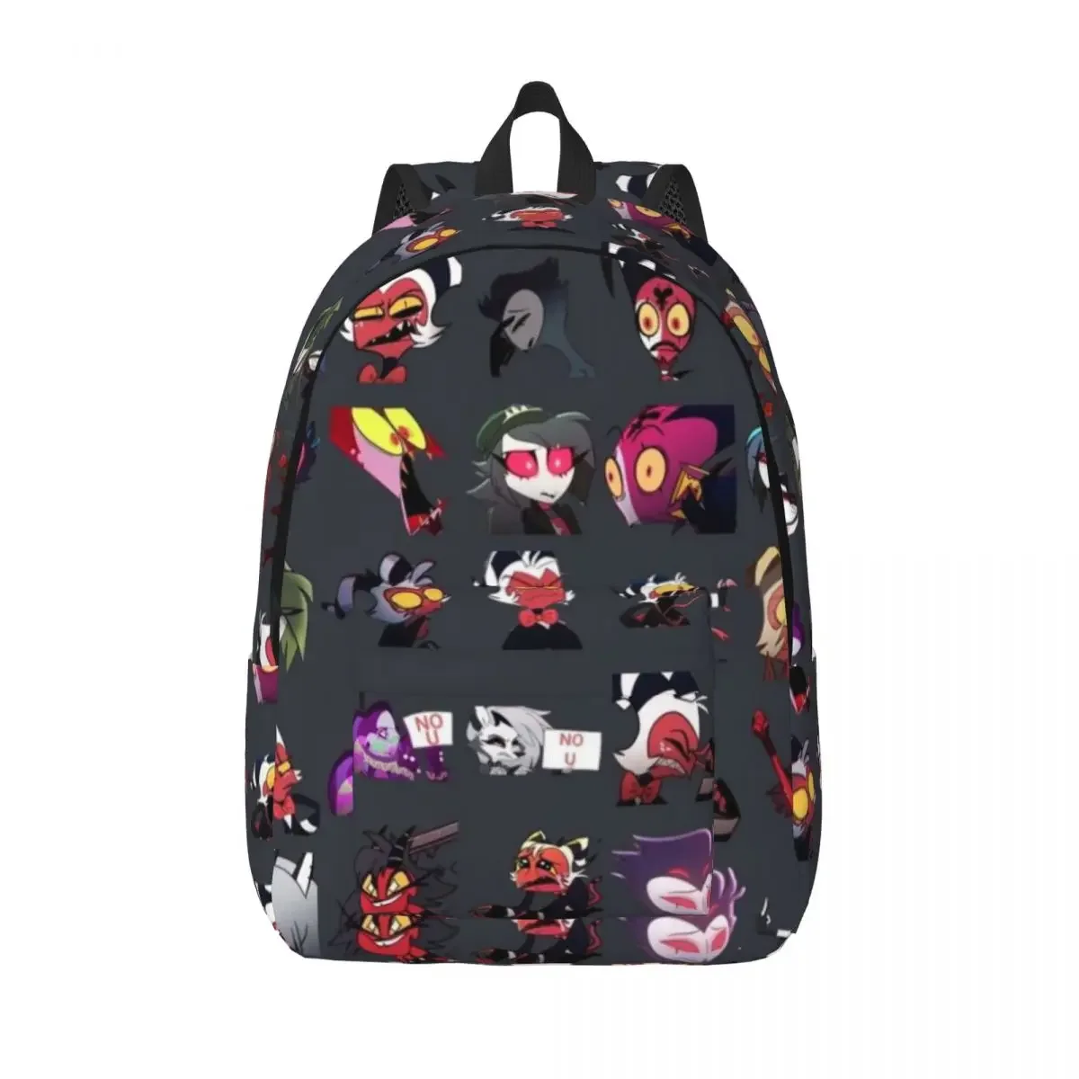 

Helluva cCartoon Backpack for Men Women Cool High School Work Daypack Millie Blitzo Moxxie Loona College Shoulder Bag