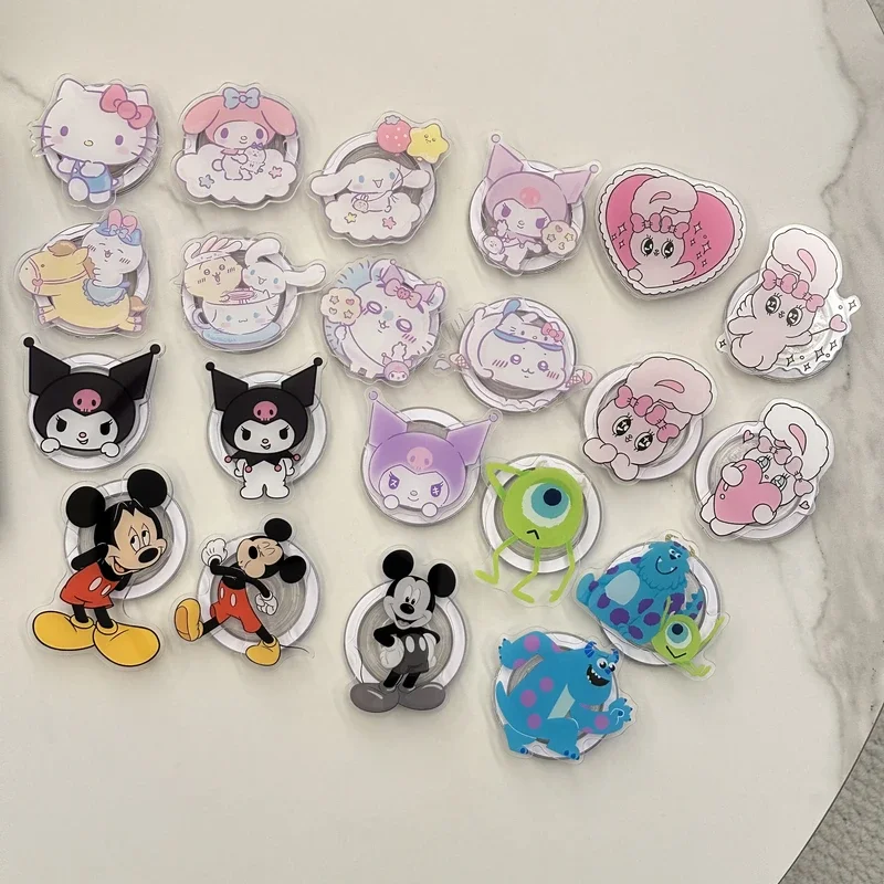 

Sanrio Hello Kitty Kuromi Pochacco Melody для Magsafe, магнитная ручка для телефона, подставка для iPhone, складной держатель для беспроводной зарядки