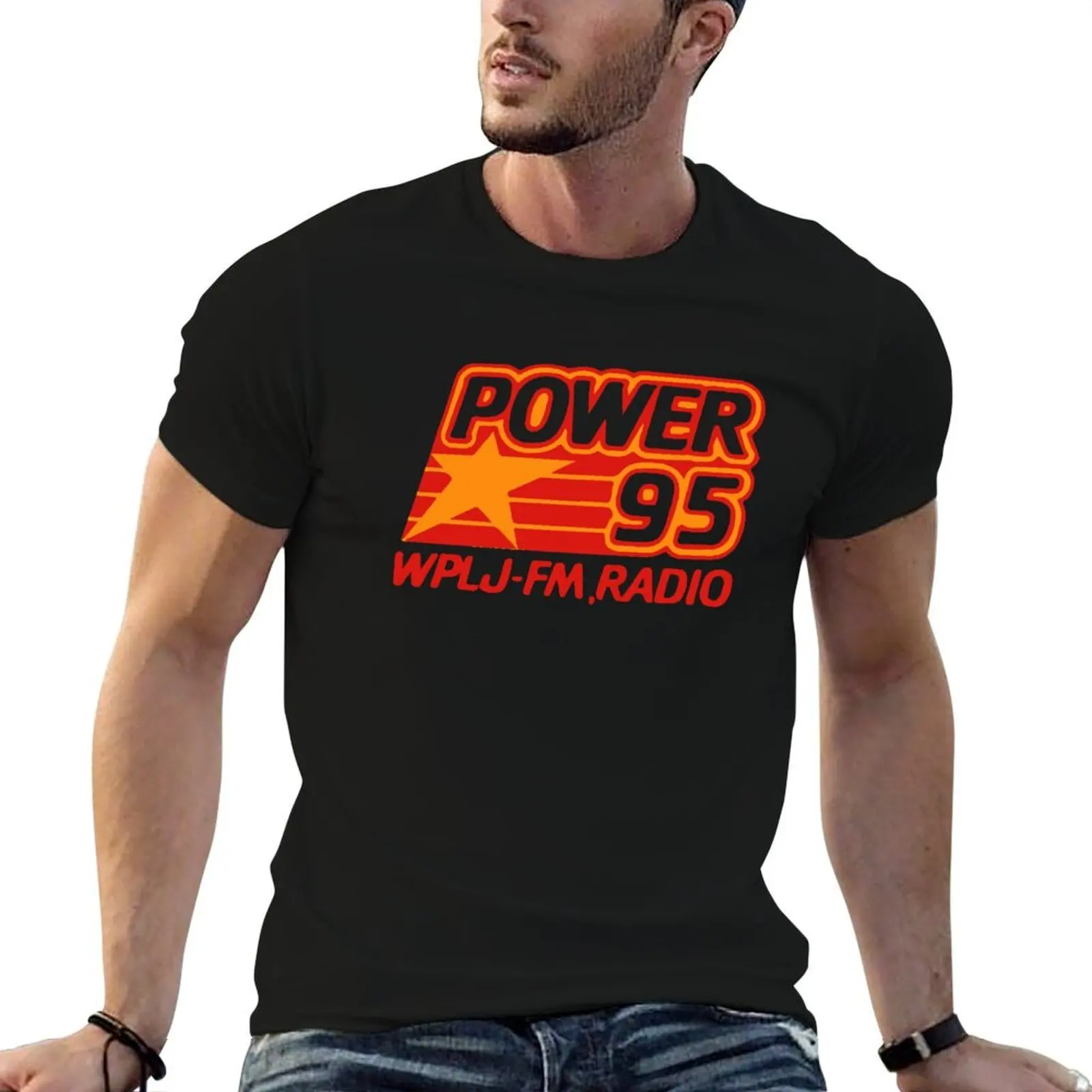 

WPLJ T-Shirt t shirt for man 100 percent cotton t shirts cotton 100% man t shirt graphic T-shirt