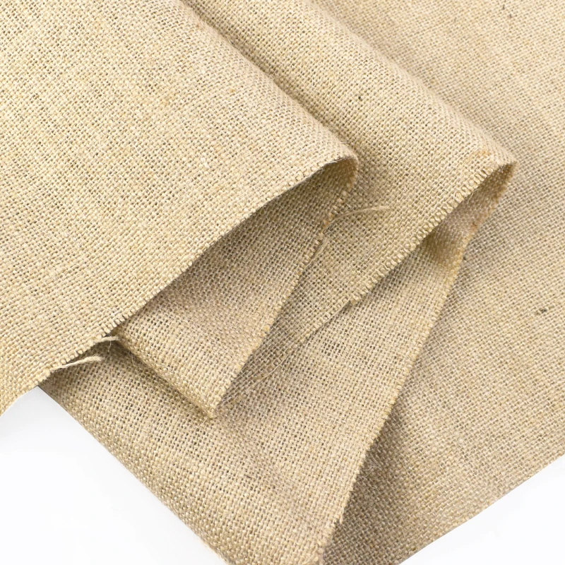 

45/90*160cm Natural Burlap Fabric Mesh Linen Textile Cloth for Festival Decoration Tablecloth Fabrics Handmade Sewing Material