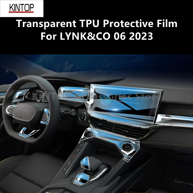 

For LYNK&CO 06 2023 Car Interior Center Console Transparent TPU Protective Film Anti-scratch Repair Film Accessories Refit