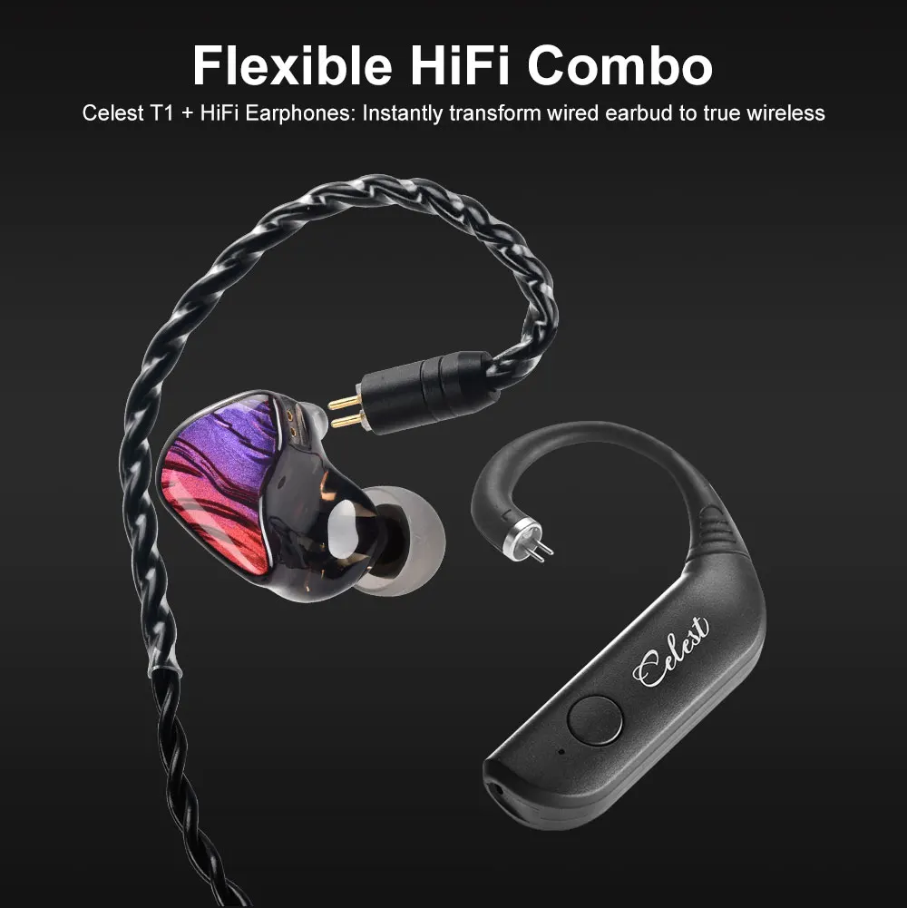 Celest T1 Ear Hook Earphone V5.3 Wireless Bluetooth Headphones Waterproof Headset Cable TWS Headset For Hifi Music Calling IEMs