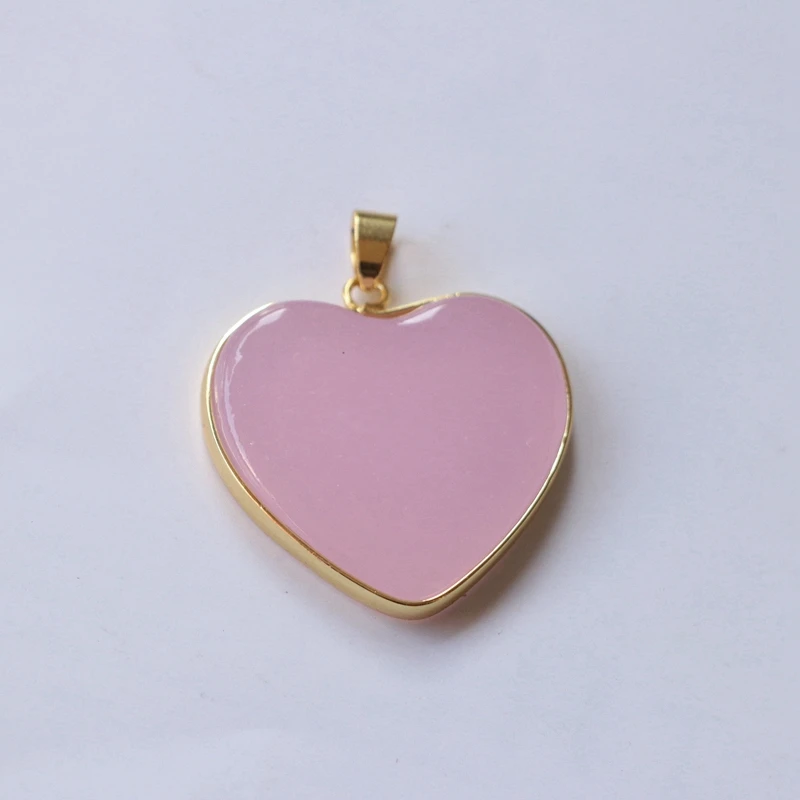 25mm-10Pcs /18K Gold Plated Rainbow Multi Colored Glaze Lampwork Glass Clear Pure Heart Shaped Charm Trendy Pendants