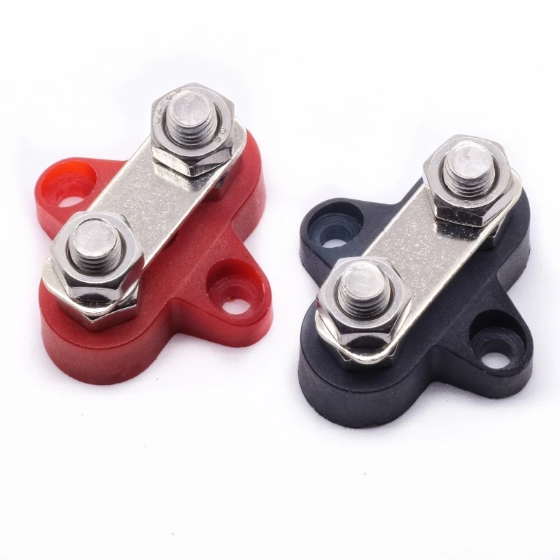 

Easy Installation Double Connector Busbars Battery Terminals Block for Efficient Power Distribution in Car & Motorhomes