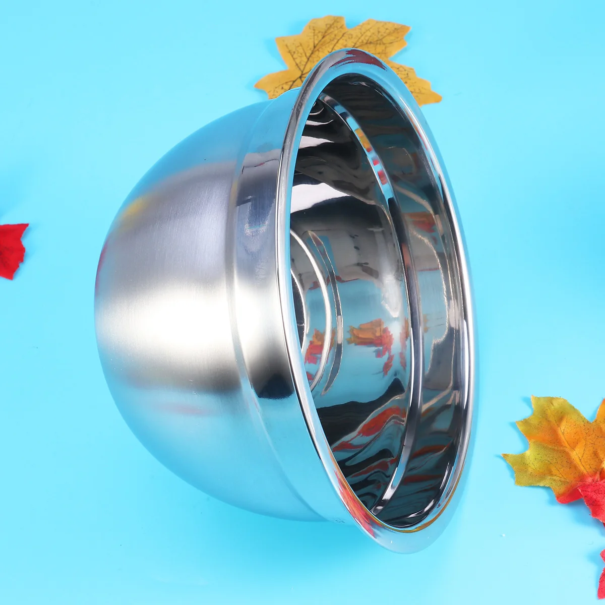 وعاء خلط من الفولاذ المقاوم للصدأ 20 سم وعاء فواكه السلطة العميق لضرب البيض وتربية الخبز والطبخ وتقديم الخضار #4