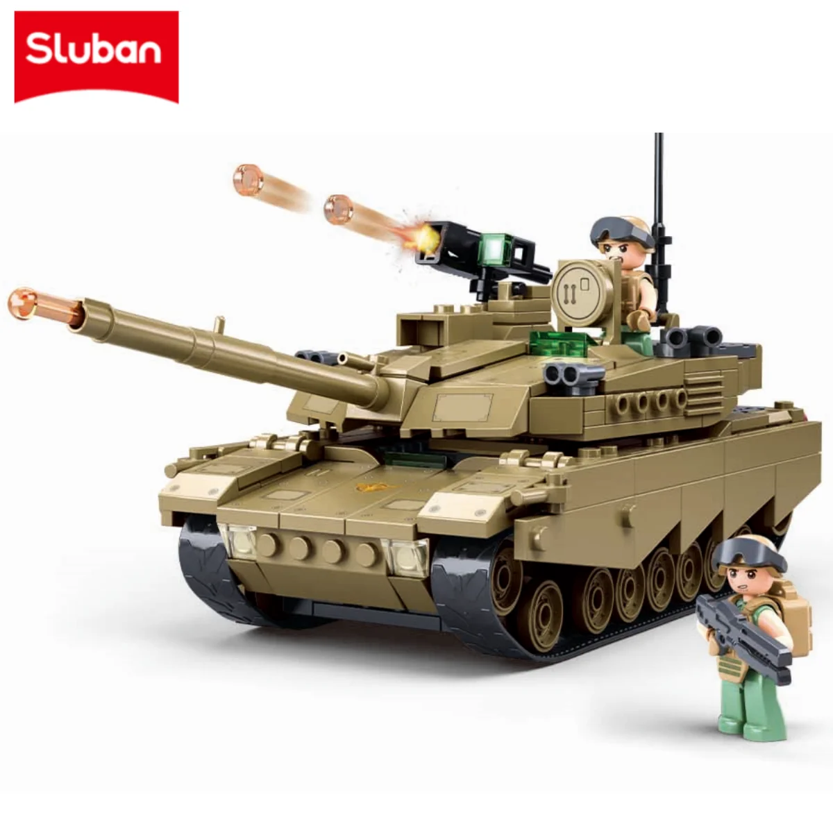 Sluban 314PCS Army OEF M1XS Main Battle Tanks Building Blocks Kit Military Model Bricks Educational Toys for Children