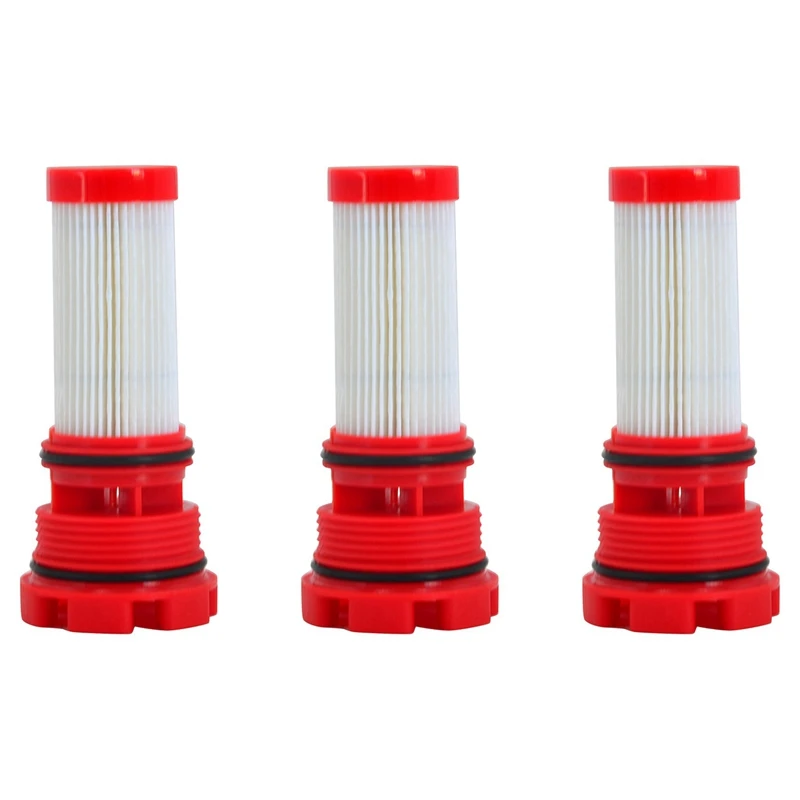 

3X New Red Fuel Filter Fit For FORD Mercury Optimax/Verado Engines 8M0020349 884380T