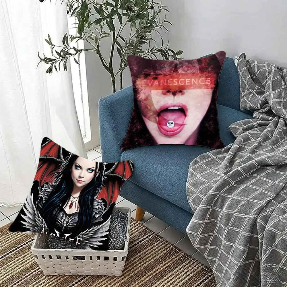 Haunting Rock Band E-Evanescence Cushion Cover Fluffy velvet Nordic style plush Living room sofa decorative