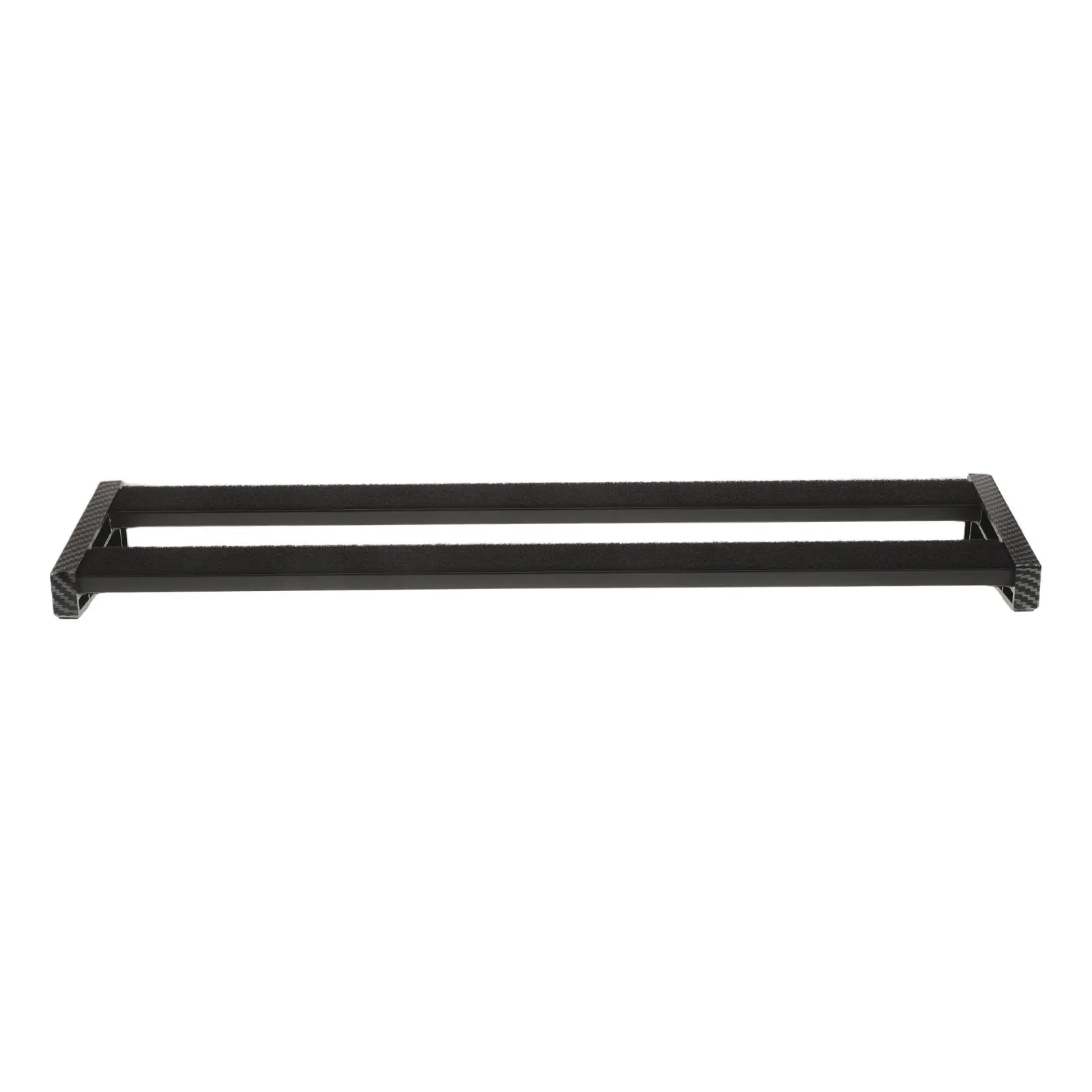 Portable Aluminum Alloy Guitar Effects Pedal Board Black 19x4 Track Design Pedal Mounting Board for Live Performance Studio