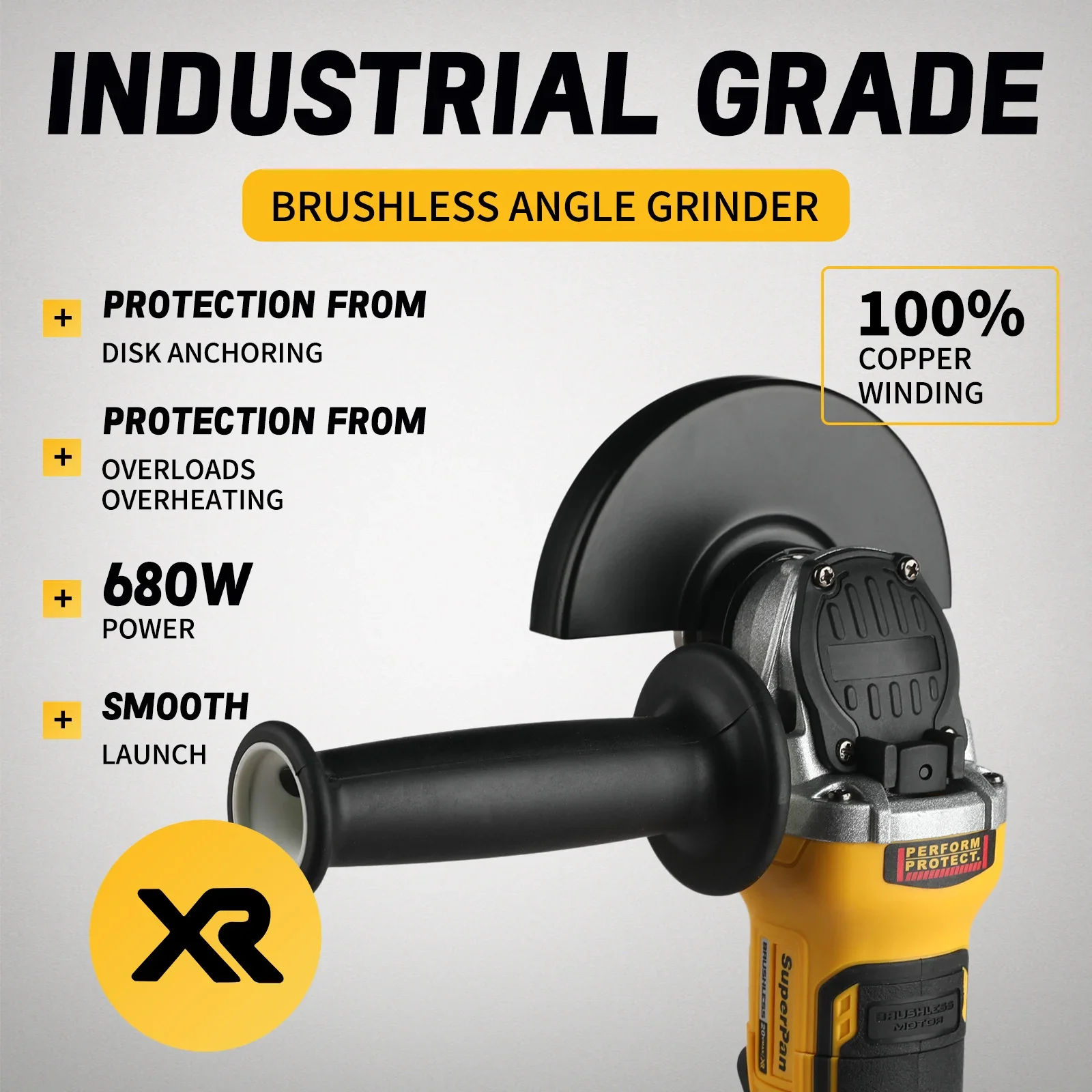 

Аккумуляторный углошлифовальный станок Superpan 406 (125 мм) 20 В, совместимый с аккумуляторами DeWalt, профессиональный набор электроинструментов