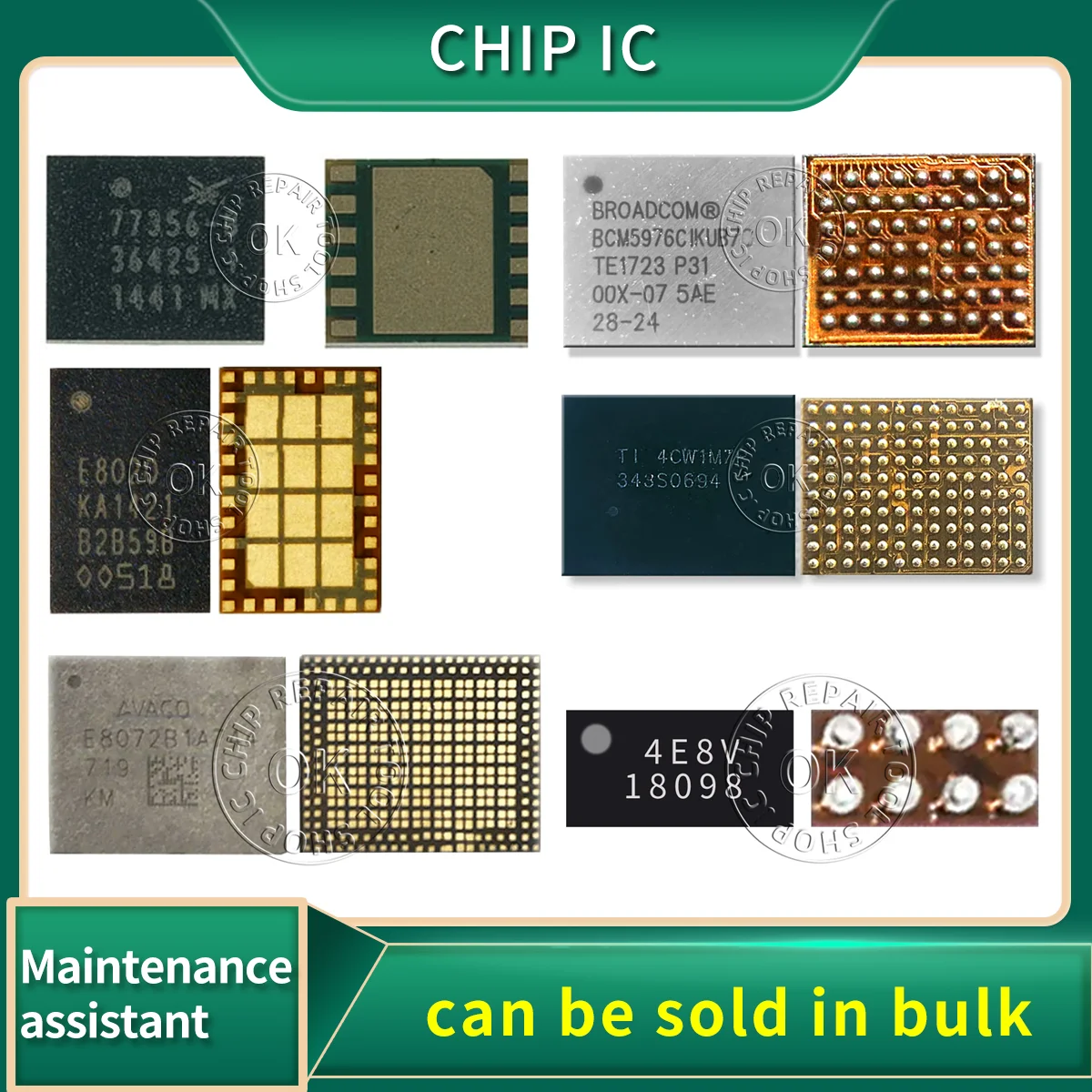 77356-8 BCM5976C1KUB6G E8020 343S0694 QM18098 E8072B1A635 Touch ic for iphone 6 6s 7 8 plus X XS max small Power chip IC tools