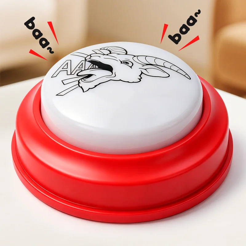 Screaming Goat Sound Button Toy, Funny Animal Noise Buzzer, Hilarious Prank Toy for Party Game Holiday Family Gifts
