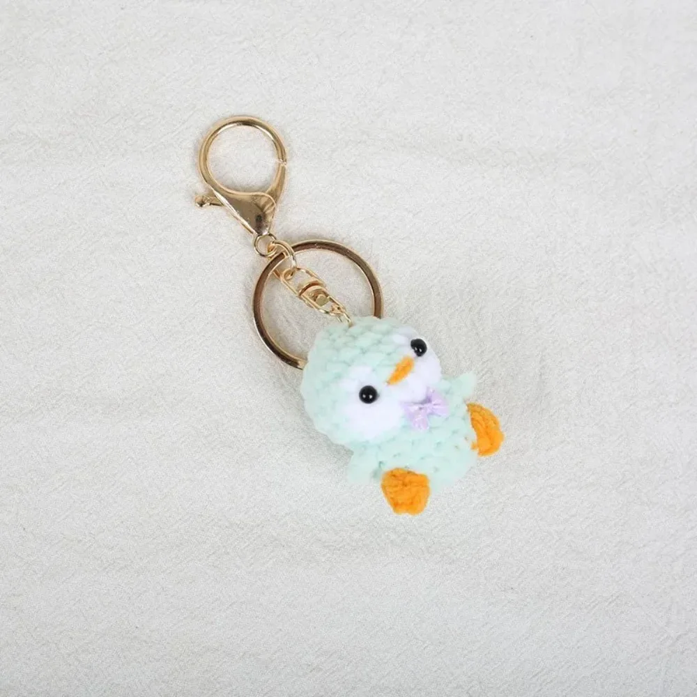 Mini Penguin Series Crochet Keychain Handmade Crochet Cartoon Penguin Doll Keychain Knitted Pendant view 5