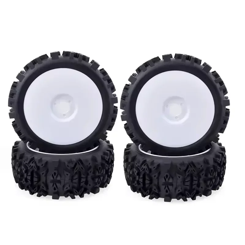 إطارات ZD Racing 4 قطع 1/8: مطاط 120 مم/112 مم، محور سداسي 17 مم - مراوح شاحنة مونستر للطرق الوعرة