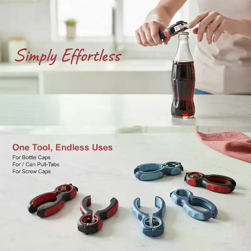 6 In 1 Bottle Opener Jar Lid Jar Opener Can Opener For Seniors With Arthritis Helping Hand Jar Opener For Weak Hands Easy Opener