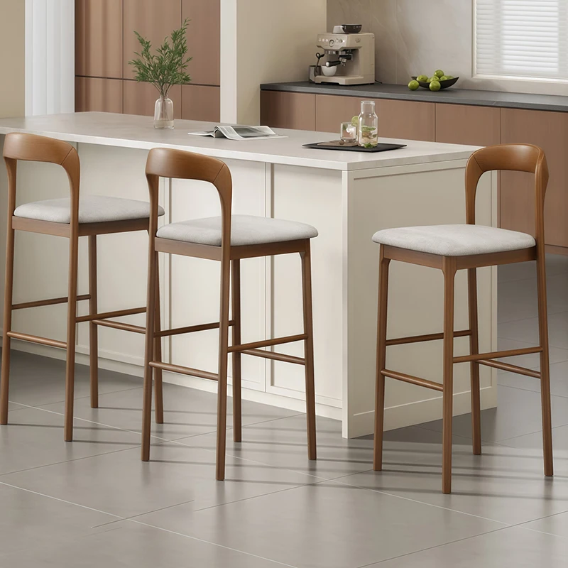 Kursi Bar Estetis Nyaman, Kursi Bar Ergonomis Santai dari Aluminium, Kursi Komputer Minimalis, Taburete Alto, Perabot Rumah