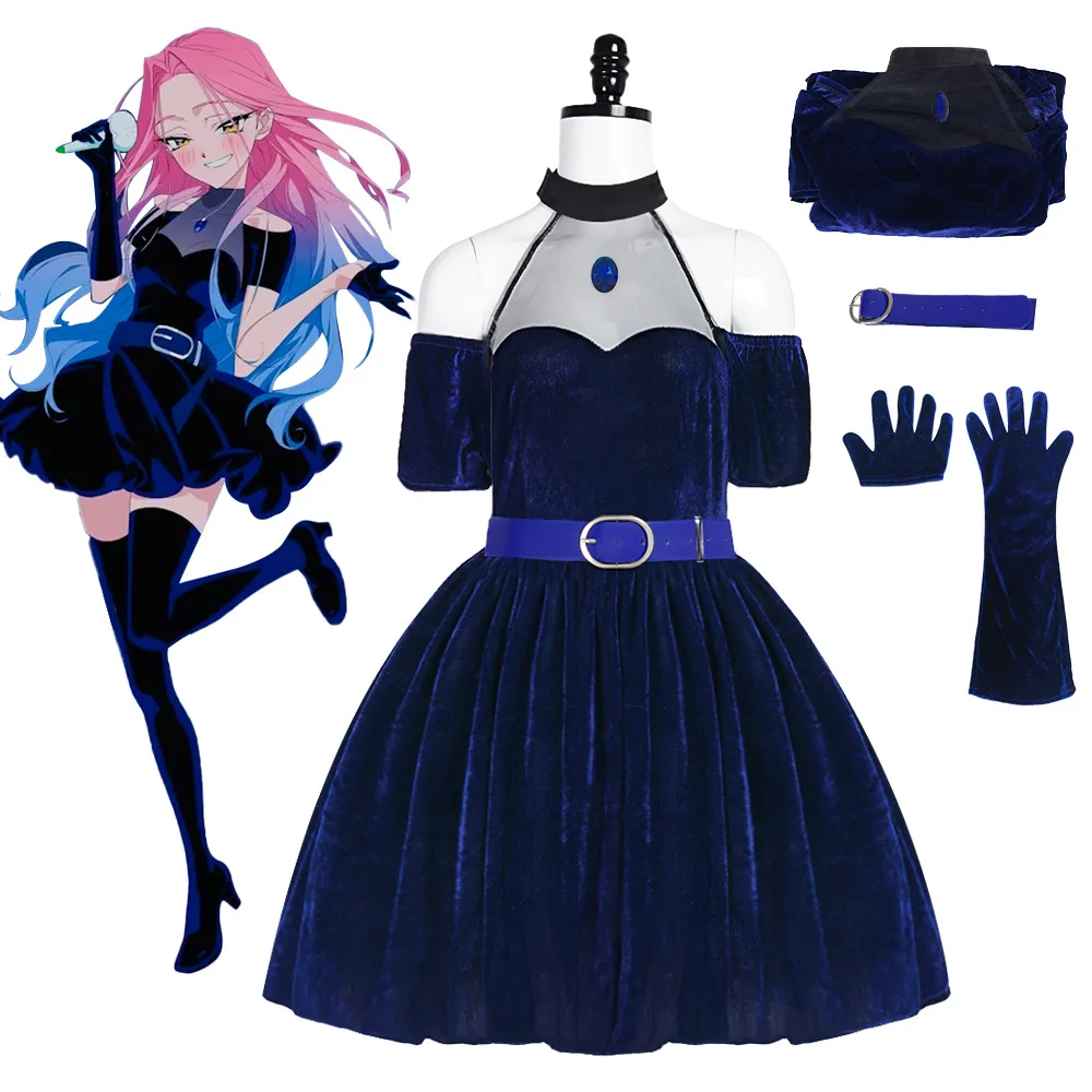 

Anime alien stage mizi cosplay dress costume stage idol performance female halloween clothes evening dress party outfit