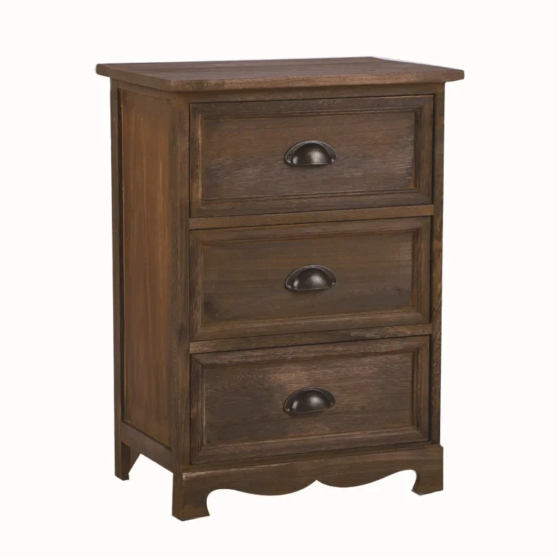

Simple storage cabinet, vintage American style, bedroom bedside