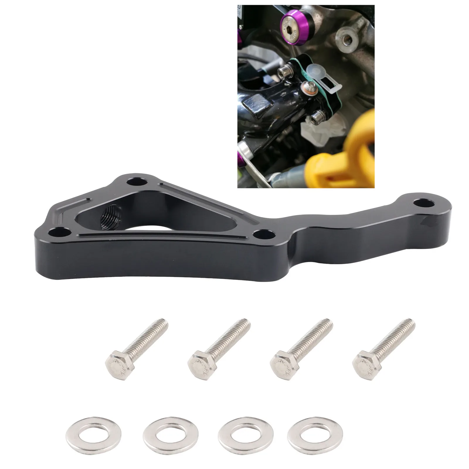 

Black Coolant Neck Spacer Billet Aluminium For NISSAN S13 S14 S15 SR20 240SX HATCH SILVIA Engine Cooling System Parts