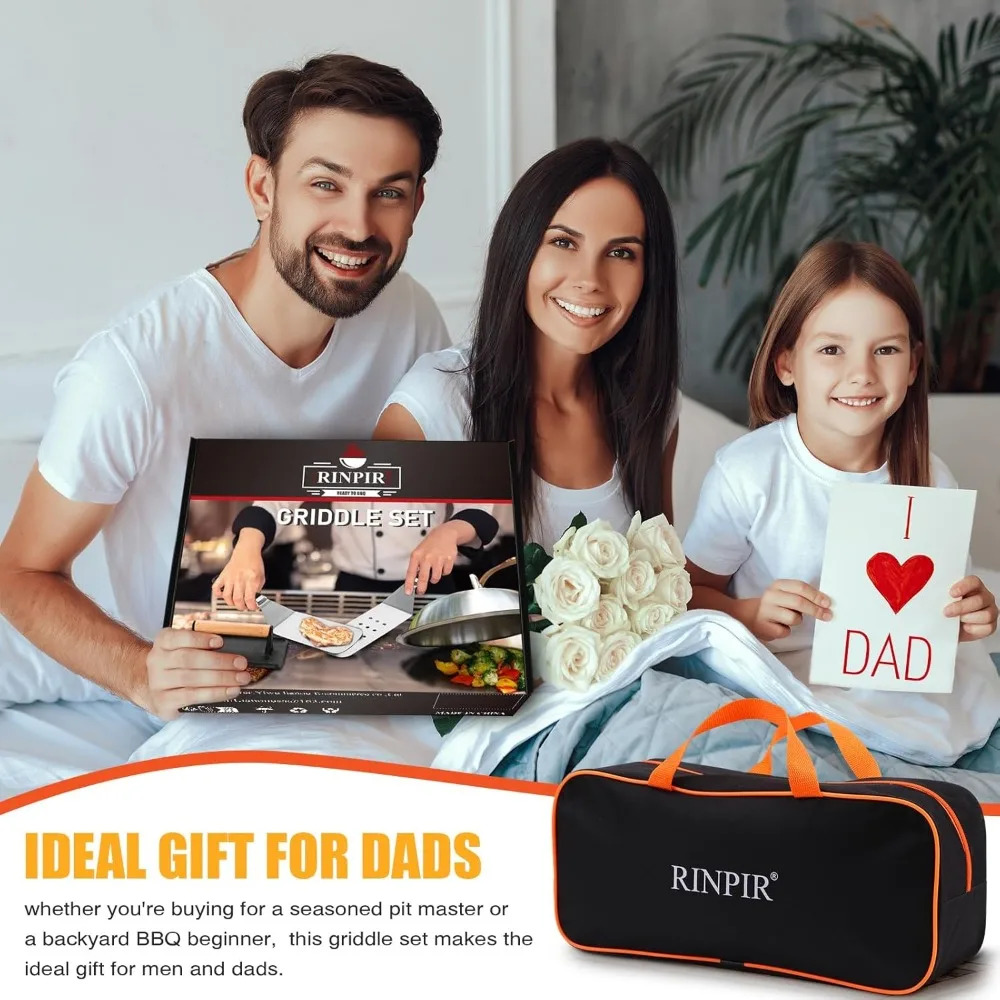 مجموعة ملحقات الشواية 42 قطعة لبلاكستون، مجموعة ملعقة شواء مسطحة مع ملاعق كبيرة، قبة ذوبان ومكبس برجر، #2