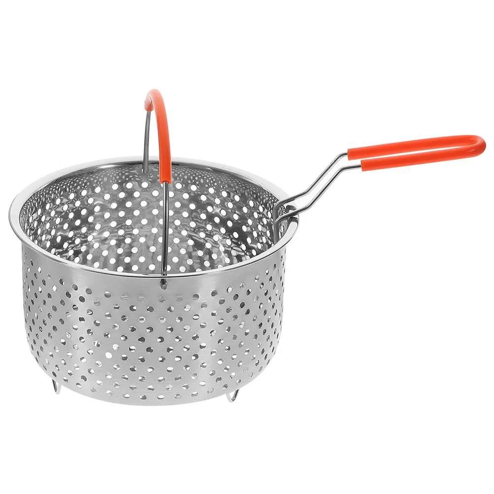 

Frying Basket Steamer 18cm Stainless Steel Deep Fryer Kitchen Tool Fry Basket for Pot Steam Food Vegetable Washer