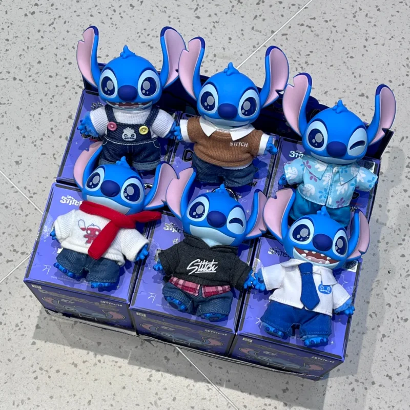 Оригинальная серия Disney Stitch Dress-Up Show, модная слепая коробка, игрушки, коллекционные куклы Kawaii Stitch, брелок с орнаментом, загадочная коробка