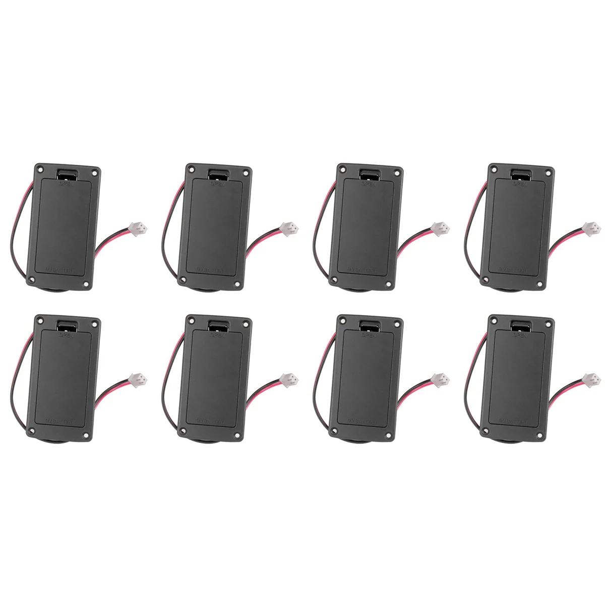 8X 9V Flat Mount Guitar Active Pickup Battery Cover Hold Box Battery Storage Case for Electric Guitar Bass Accessory