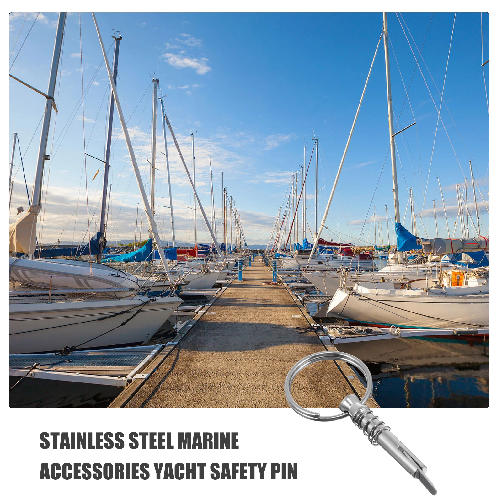 

2 pcs Safety Pin Stainless Steel Quick Bimini Tops Aluminum Alloy Boat Pins Durable Corrosion Resistant Foldable