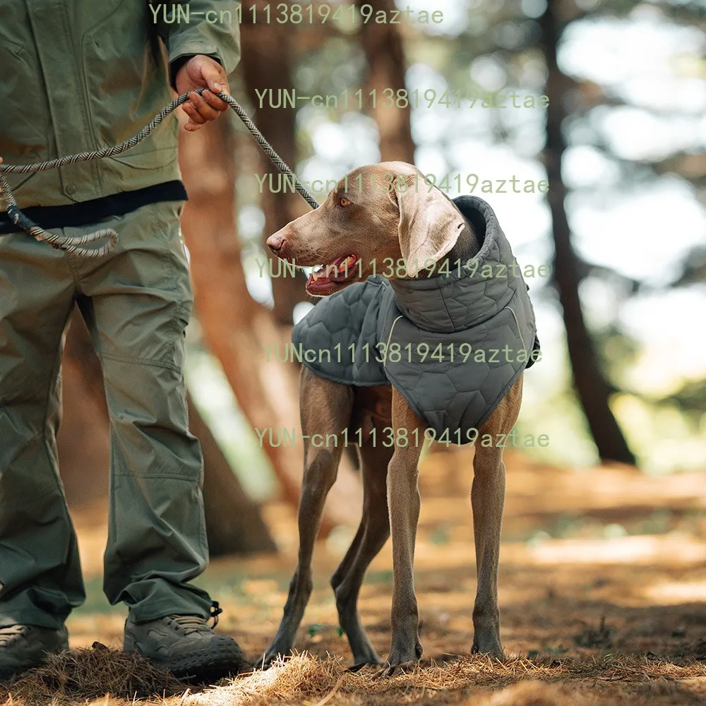 Practical Reflective Strip Dog Winter Coat Fleece Lining High-neck Design Dog Turtleneck Thickened Warm Dog Vest Jacket Outdoor